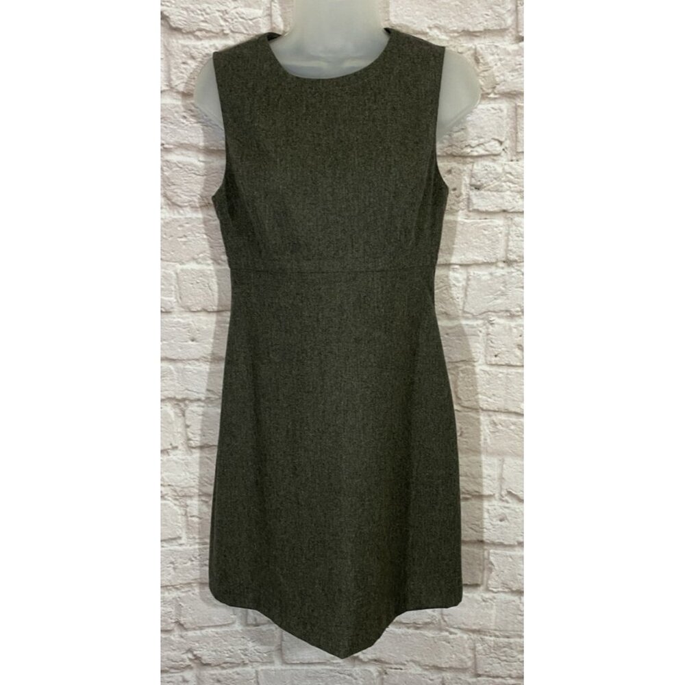 Ralph Lauren Blue Label‎ Vintage Y2K Womens 4 Gray Lined Wool Sheath Dress 9935